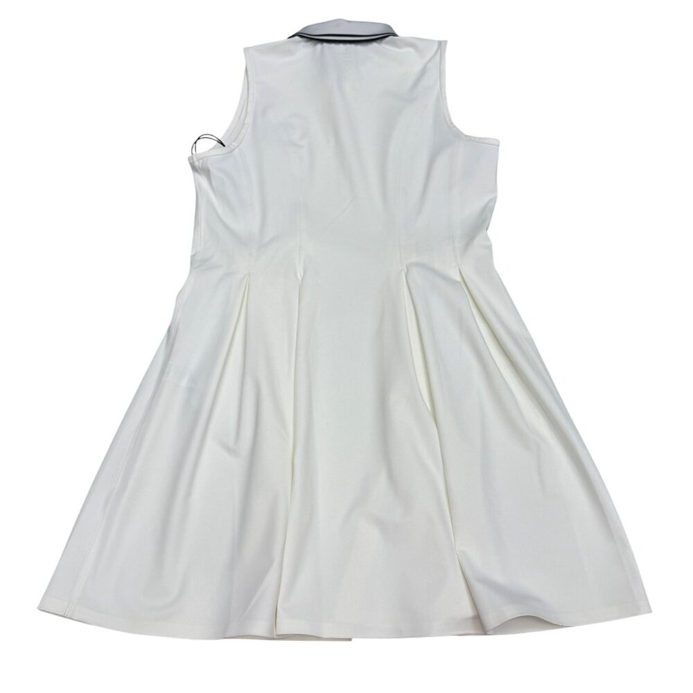 NWT Tilley Sleeveless Polo Dress Golf/Tennis Womens Large White Small Snag/Stain - Picture 2 of 13